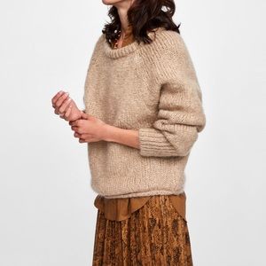 Tan Zara Wool Sweater